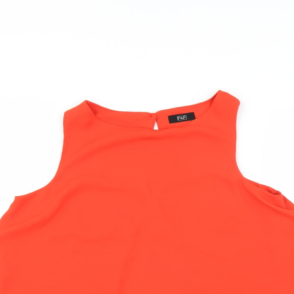F&F Womens Red   Basic Blouse Size 6