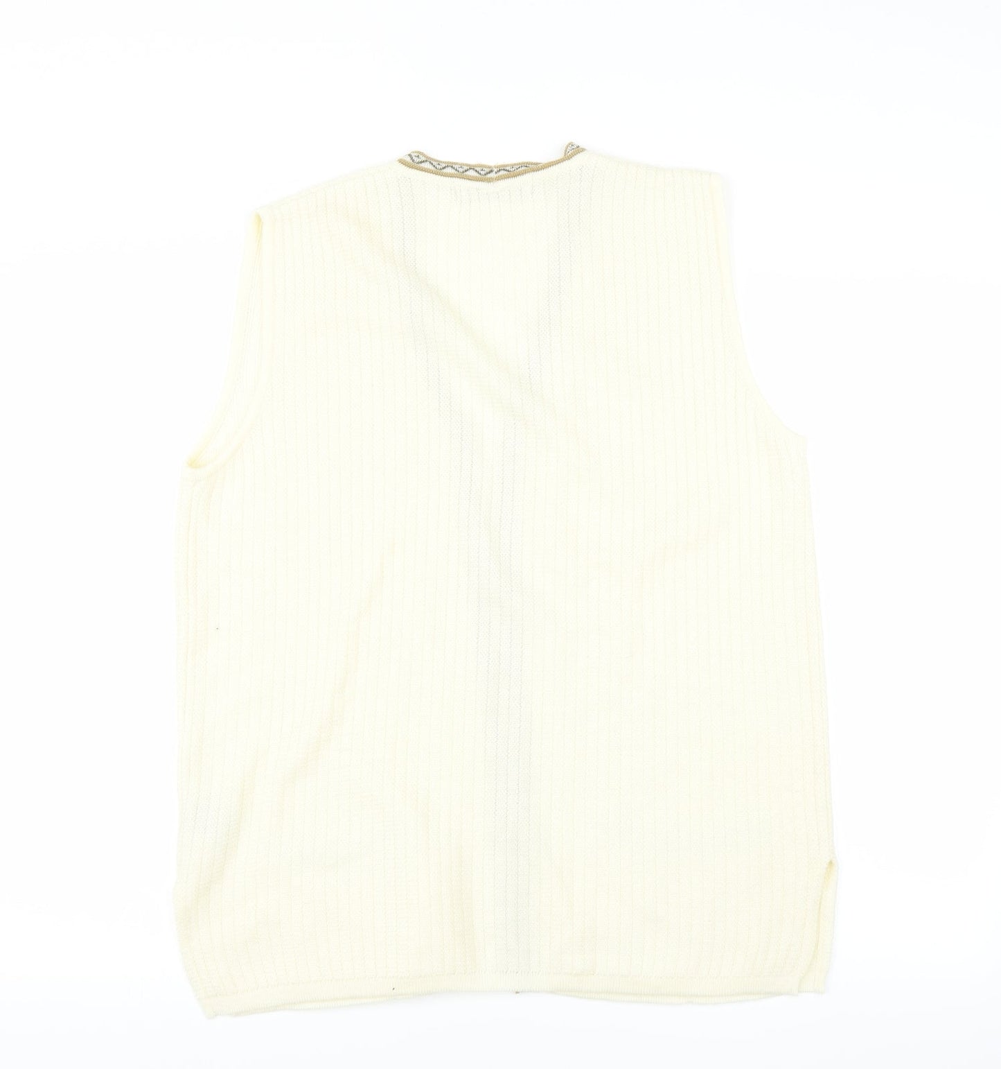 Klassique Womens Yellow   Cardigan Jumper Size S