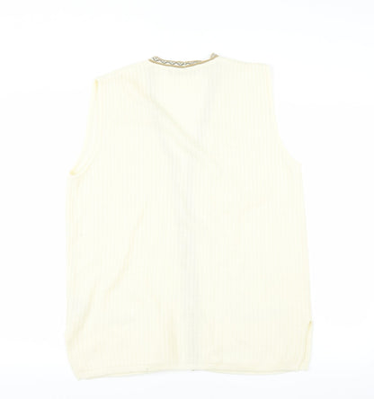 Klassique Womens Yellow   Cardigan Jumper Size S