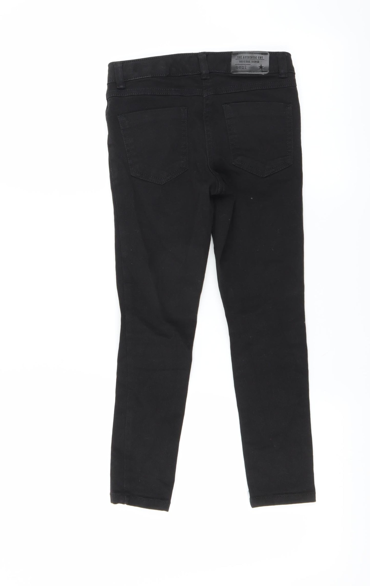 NEXT Girls Black   Skinny Jeans Size 8 Years - DISTRESSED