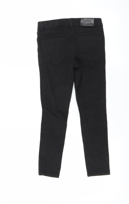 NEXT Girls Black   Skinny Jeans Size 8 Years - DISTRESSED