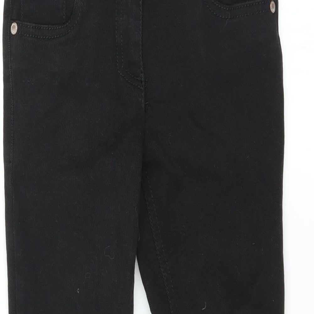 NEXT Girls Black   Skinny Jeans Size 8 Years - DISTRESSED