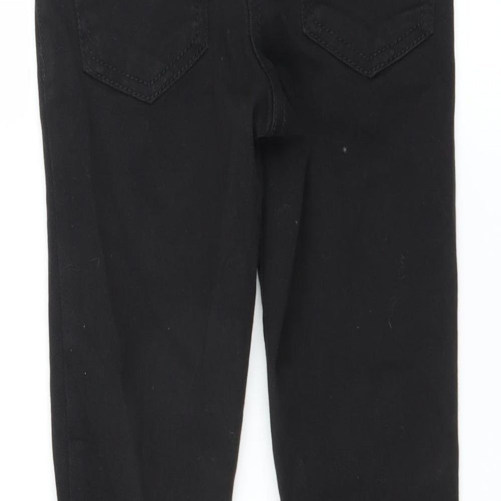 NEXT Girls Black   Skinny Jeans Size 8 Years - DISTRESSED