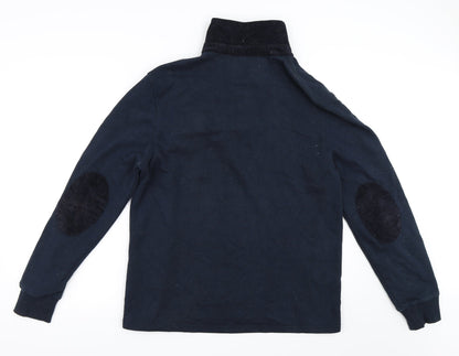 Mens UK Size M DUNNES Blue Henley Sweatshirt