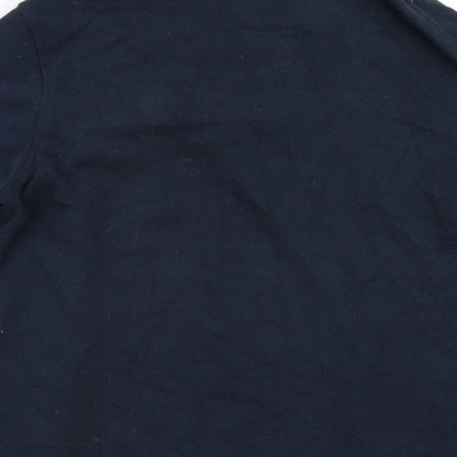 Mens UK Size M DUNNES Blue Henley Sweatshirt