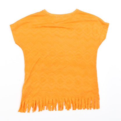 Matalan Girls Orange   Basic T-Shirt Size 4 Years