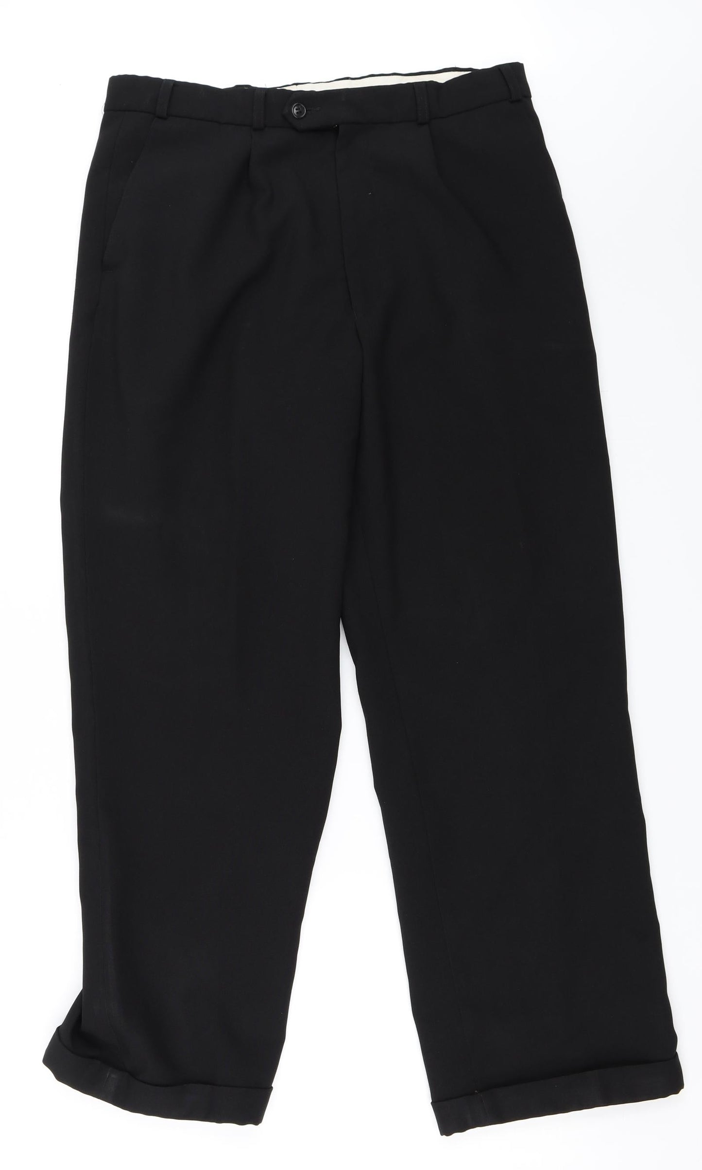 Emporium Womens Black   Trousers  Size 34 in L28 in