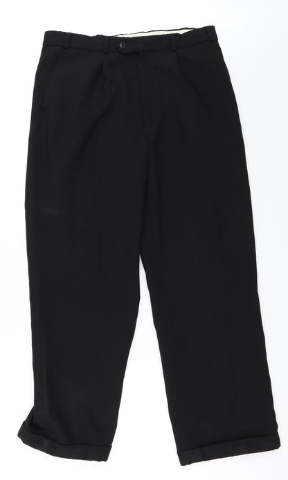Emporium Womens Black   Trousers  Size 34 in L28 in