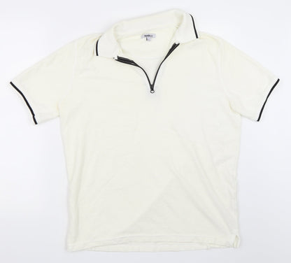 Pep&Co Mens Ivory    Polo Size L