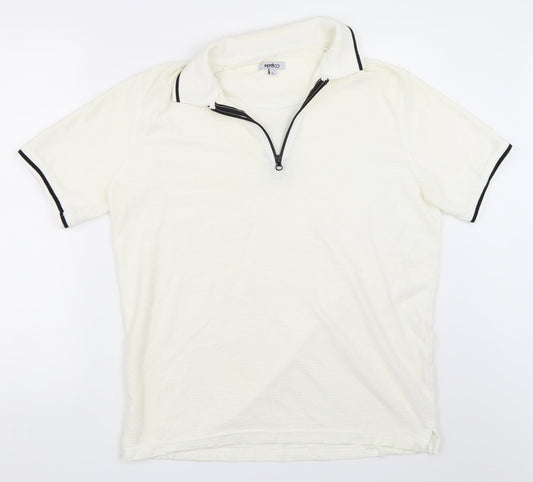 Pep&Co Mens Ivory    Polo Size L