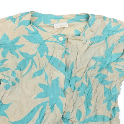Womens UK Size 36 Verse Beige Basic Button-Up