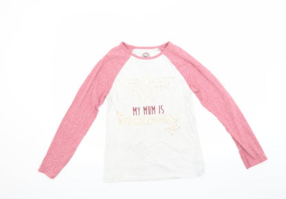 Next Girls White   Pullover Sweatshirt Size 12 Years