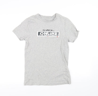Next Girls Grey   Basic T-Shirt Size 12 Years