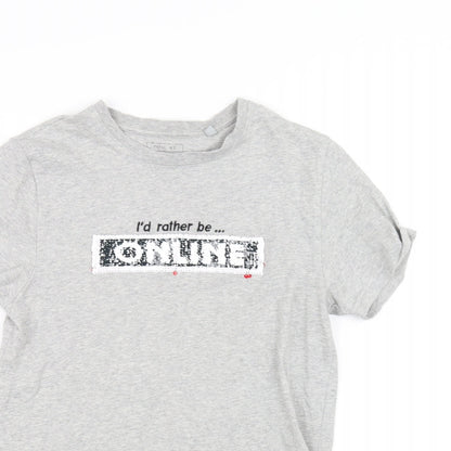 Next Girls Grey   Basic T-Shirt Size 12 Years