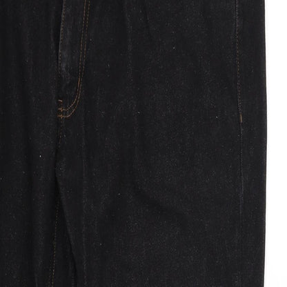 Womens UK Size XL pre worn Regular Fit Straight Black Jeans