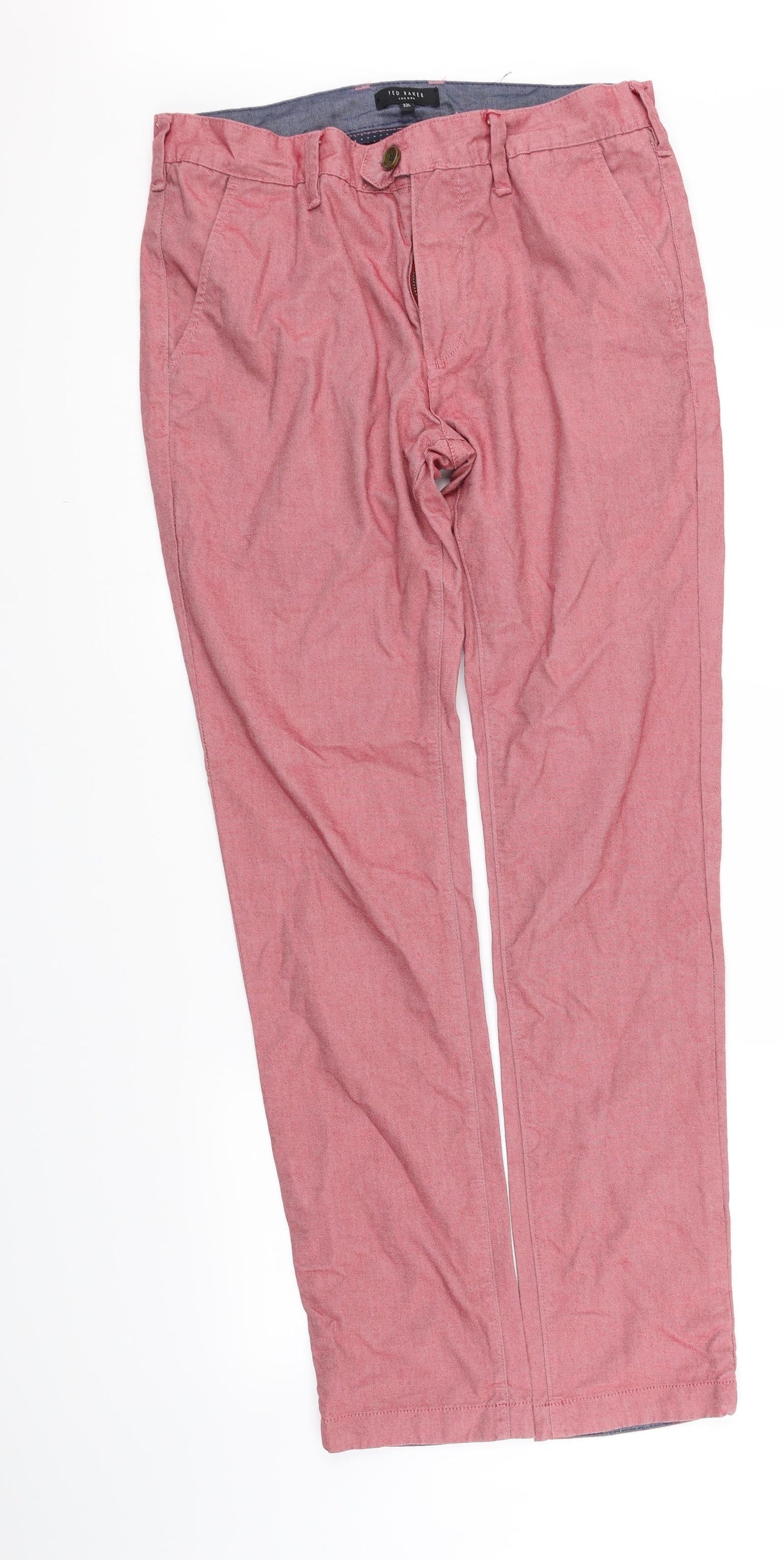 Womens UK Size 32 in Topman Regular Fit  Red Trousers