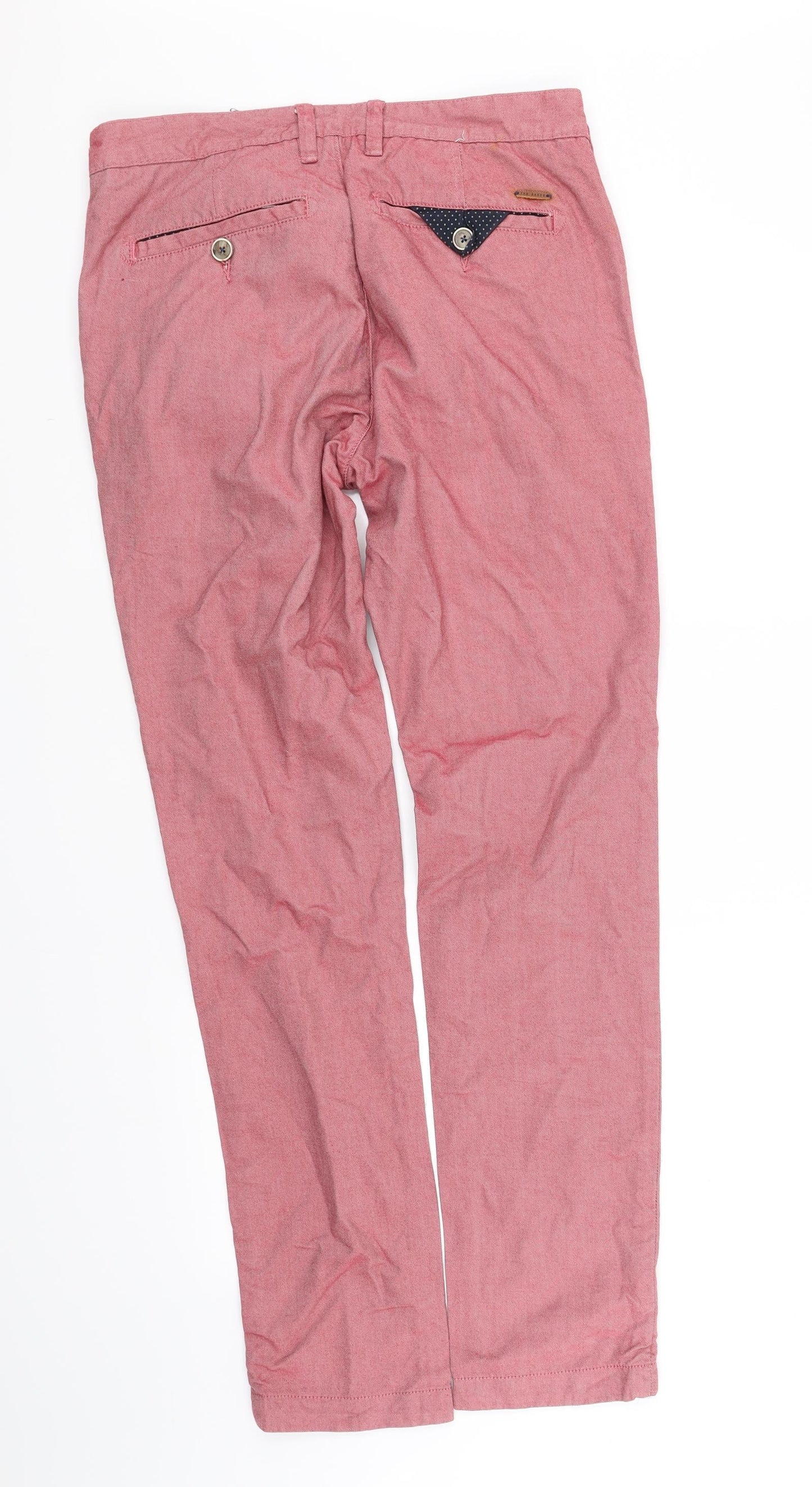 Womens UK Size 32 in Topman Regular Fit  Red Trousers