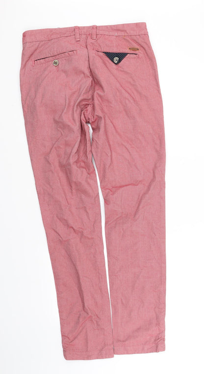 Womens UK Size 32 in Topman Regular Fit  Red Trousers