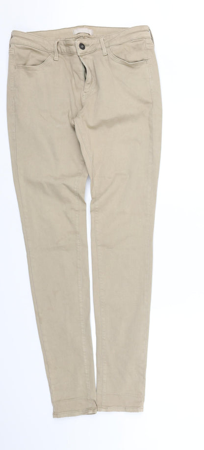 Womens UK Size M pre worn Regular Fit  Beige Trousers