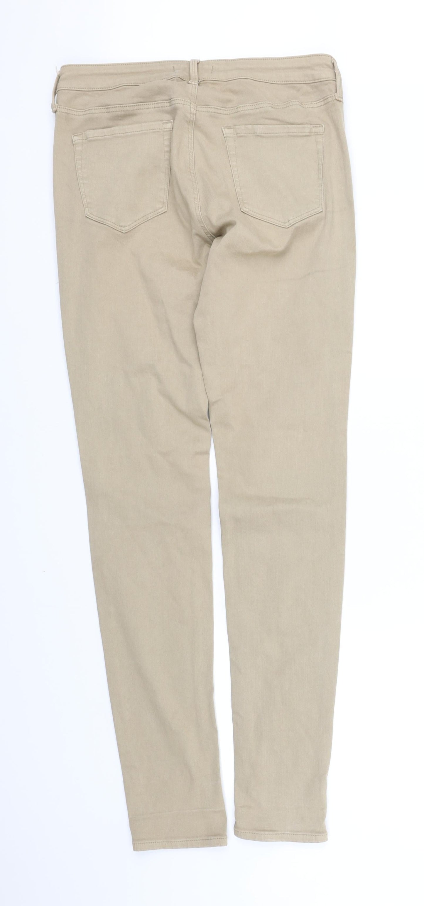 Womens UK Size M pre worn Regular Fit  Beige Trousers