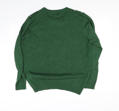 Avenue Mens Green   Pullover Jumper Size L