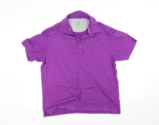 m&s Mens Purple    Polo Size M