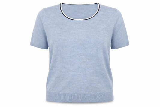 Womens UK Size 16 Classic Blue Basic Blouse