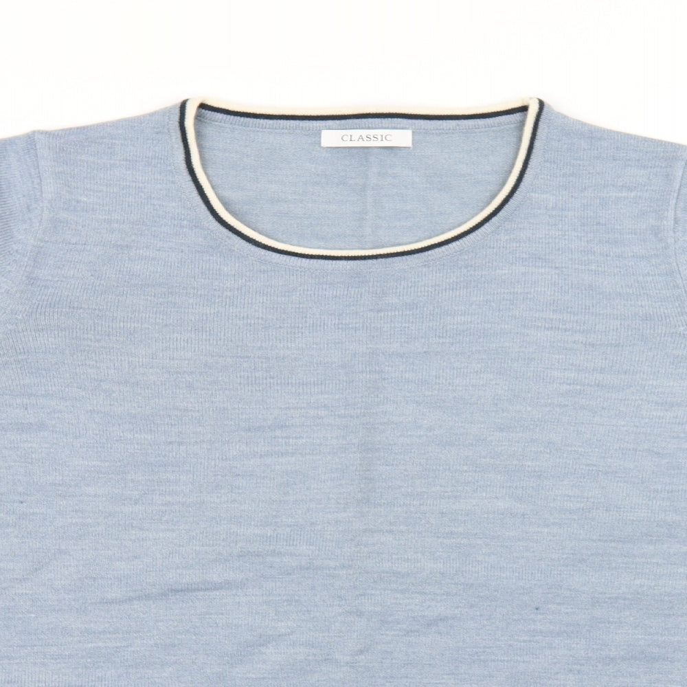 Womens UK Size 16 Classic Blue Basic Blouse