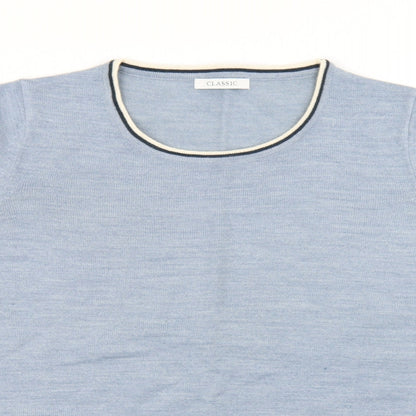 Womens UK Size 16 Classic Blue Basic Blouse