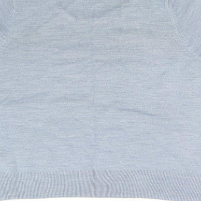 Womens UK Size 16 Classic Blue Basic Blouse