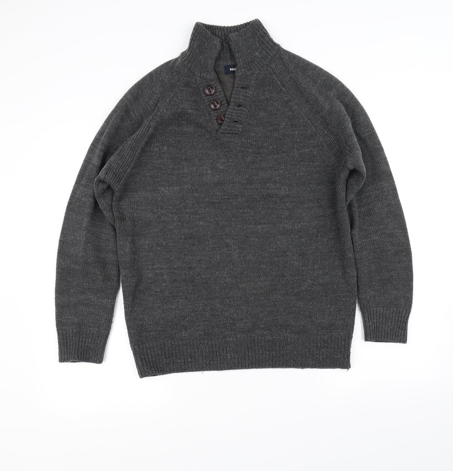 industilize Mens Grey   Pullover Sweatshirt Size L