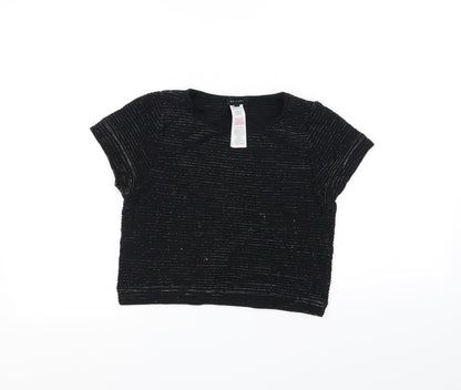 Womens UK Size M New Look Black Basic Blouse