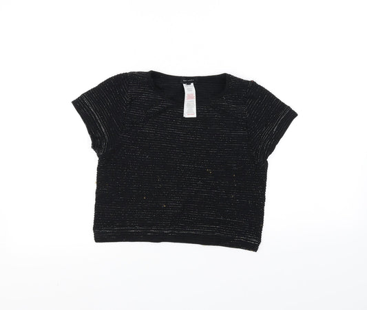 Womens UK Size M New Look Black Basic Blouse
