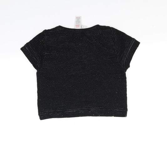 Womens UK Size M New Look Black Basic Blouse