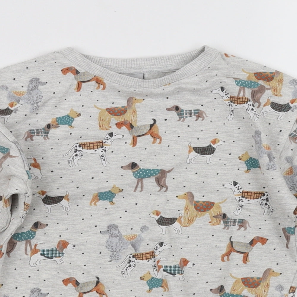 Tu Girls Grey   Pullover Jumper Size 6 Years