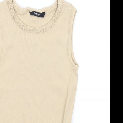 George Girls Beige   Basic Tank Size 6-7 Years