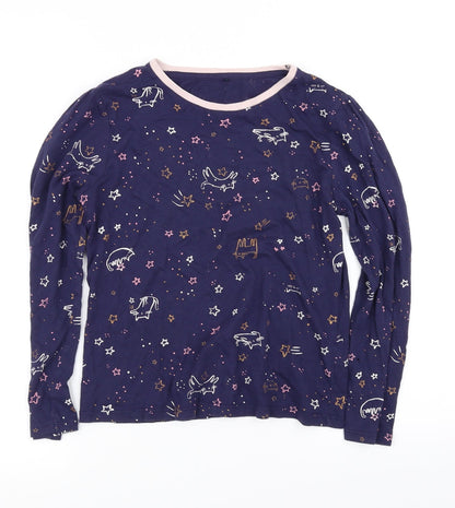 pre worn Girls Blue   Basic T-Shirt Size 10-11 Years
