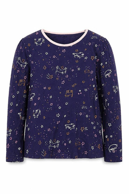 pre worn Girls Blue   Basic T-Shirt Size 10-11 Years