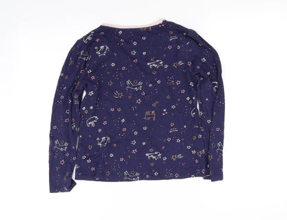 pre worn Girls Blue   Basic T-Shirt Size 10-11 Years