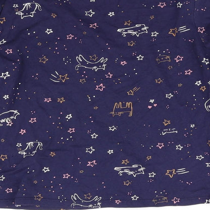 pre worn Girls Blue   Basic T-Shirt Size 10-11 Years