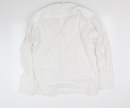 Peter England Womens White   Basic Button-Up Size XL