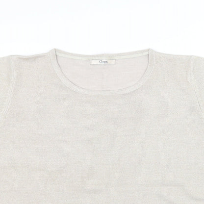 Classic Womens Beige   Basic T-Shirt Size 16