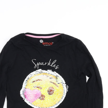 emoi Girls Black   Basic T-Shirt Size 9-10 Years