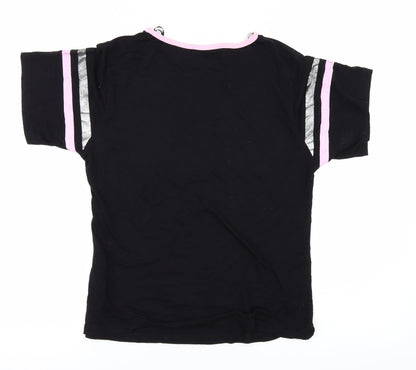 Womens UK Size S Select Black Basic T-Shirt