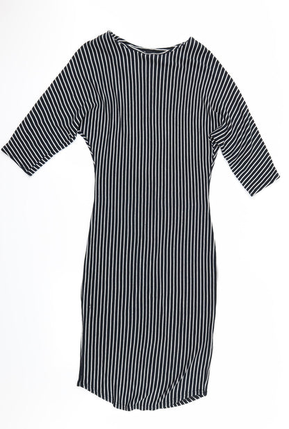 ASOS Womens Blue Striped  T-Shirt Dress  Size 6