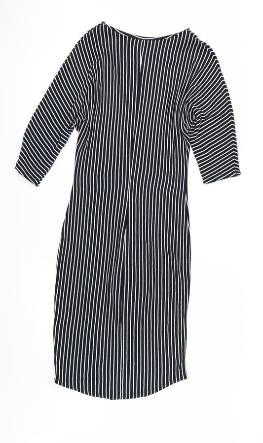 ASOS Womens Blue Striped  T-Shirt Dress  Size 6