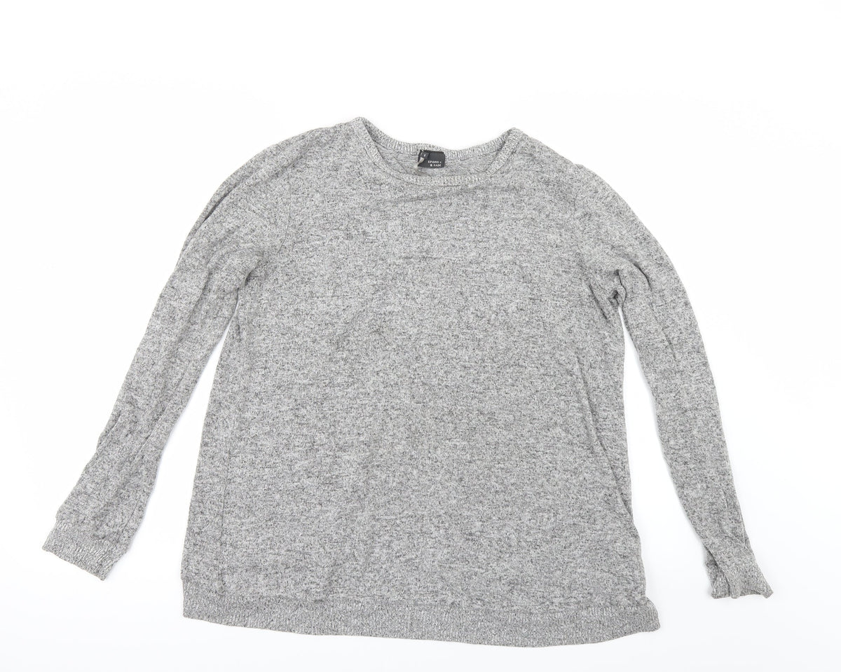 Sparkle & Fade Womens Grey   Pullover Jumper Size S