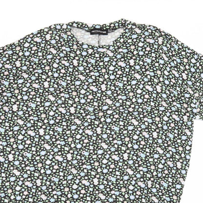 Womens UK Size 8 PRETTYLITTLETHING Black Basic T-Shirt