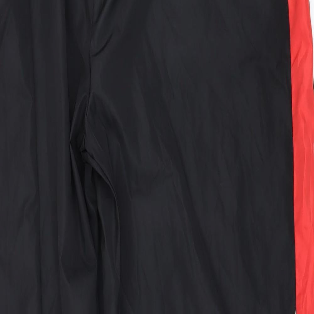 Womens UK Size 10 PRETTYLITTLETHING Regular Fit Windbreaker Black Trousers
