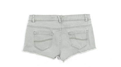 Denim & Co. Womens Green  Denim Cut-Off Shorts Size 6